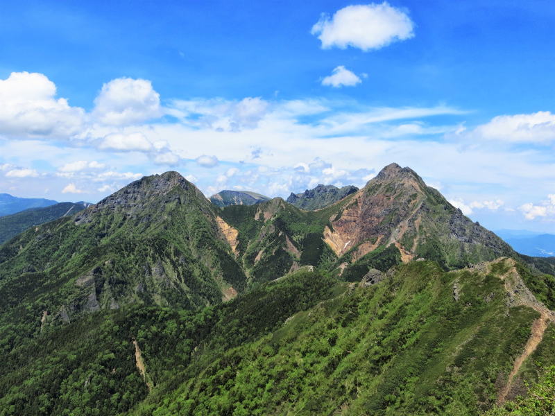 阿弥陀岳、硫黄岳、横岳、赤岳