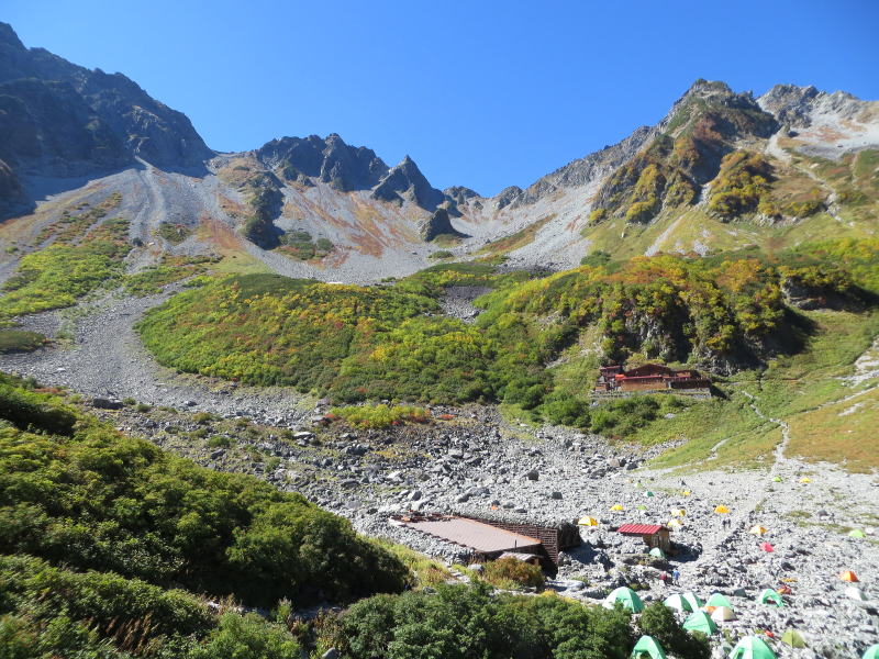 涸沢岳と涸沢槍