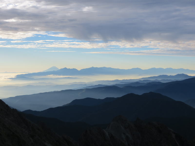 富士山と南アルプス