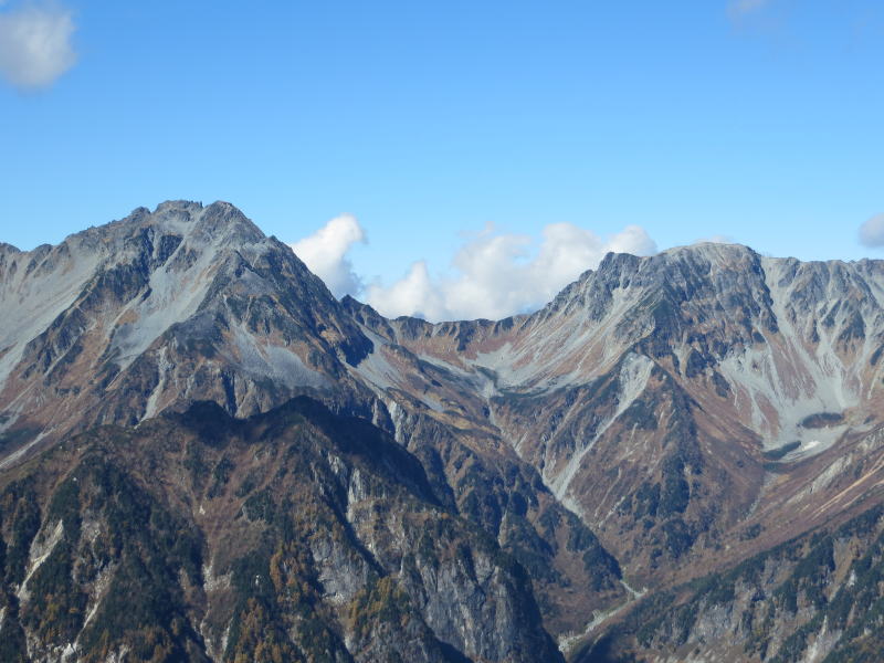 北穂高岳と大キレット