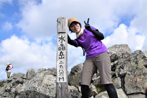 水晶岳山頂