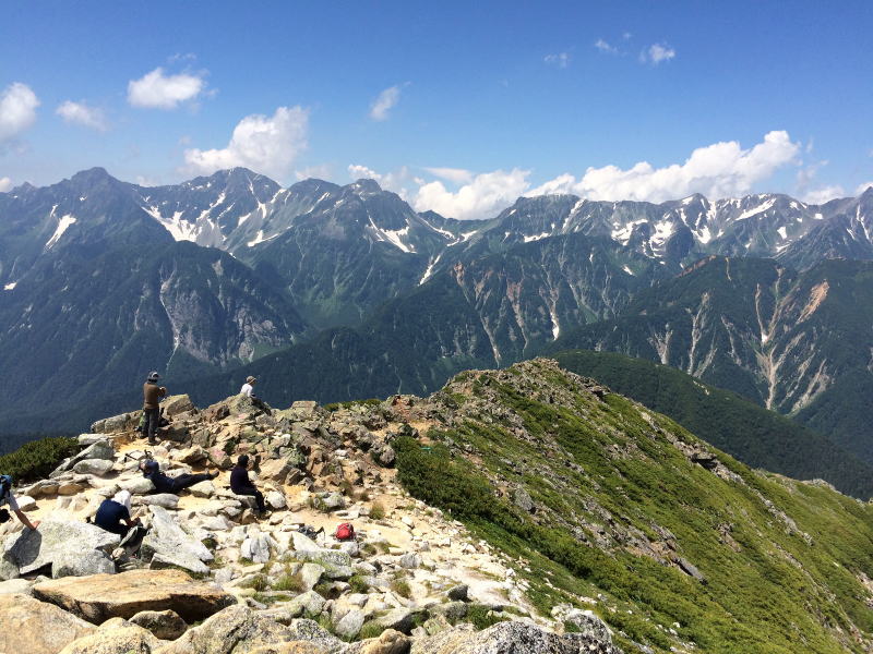 常念岳山頂